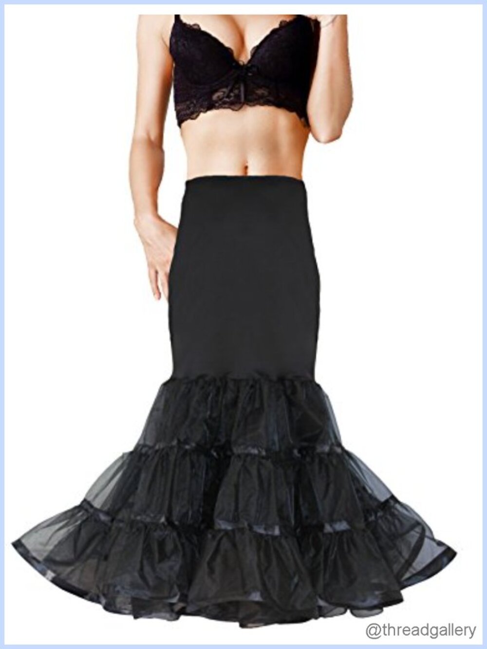 Mermaid Petticoat Fishtail Underskirt Trumpet Crinoline Wedding Dress Organza